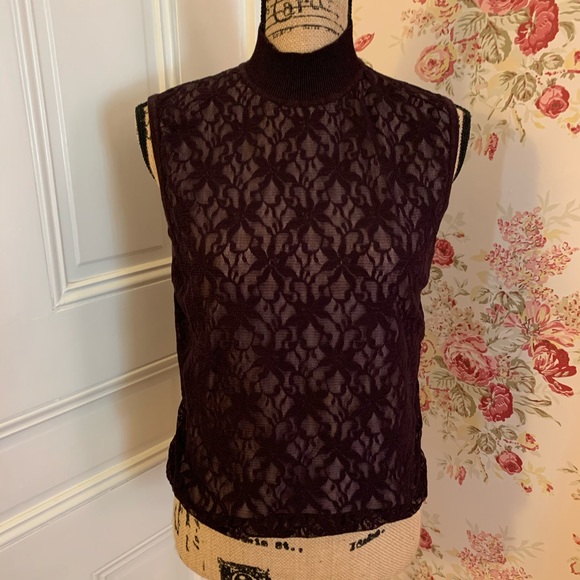 🌵 Norton McNaughton | Lace Turtleneck Sweater - Picture 1 of 5